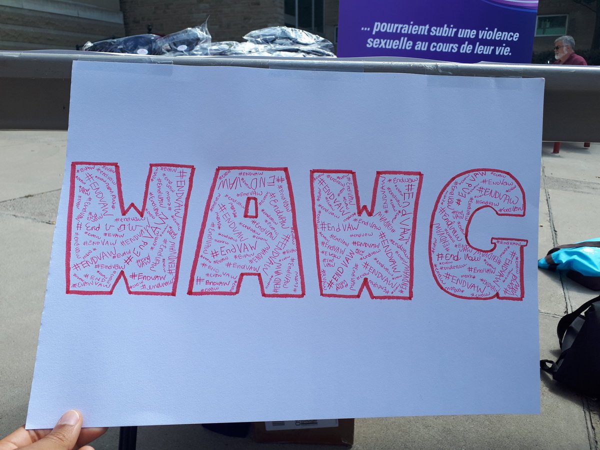 Blog Post Image of a WAWG sign. There are women's signatures in the sign.