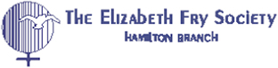 Logo of the Elizabeth Fry Society, Hamilton Branch. This is also a link that when clicked on takes the user to their web site.